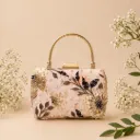 Floral Highlight embroidery clutch