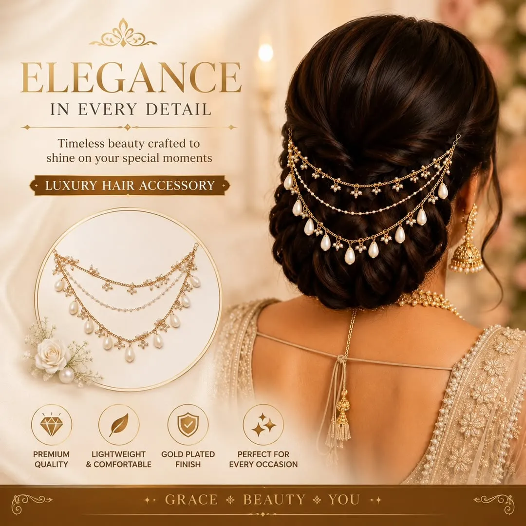 Pearl Dew Hair Chain